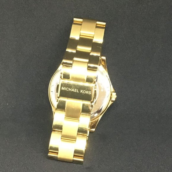 Michael Kors Gold Tone Runway MOP Watch MK5452